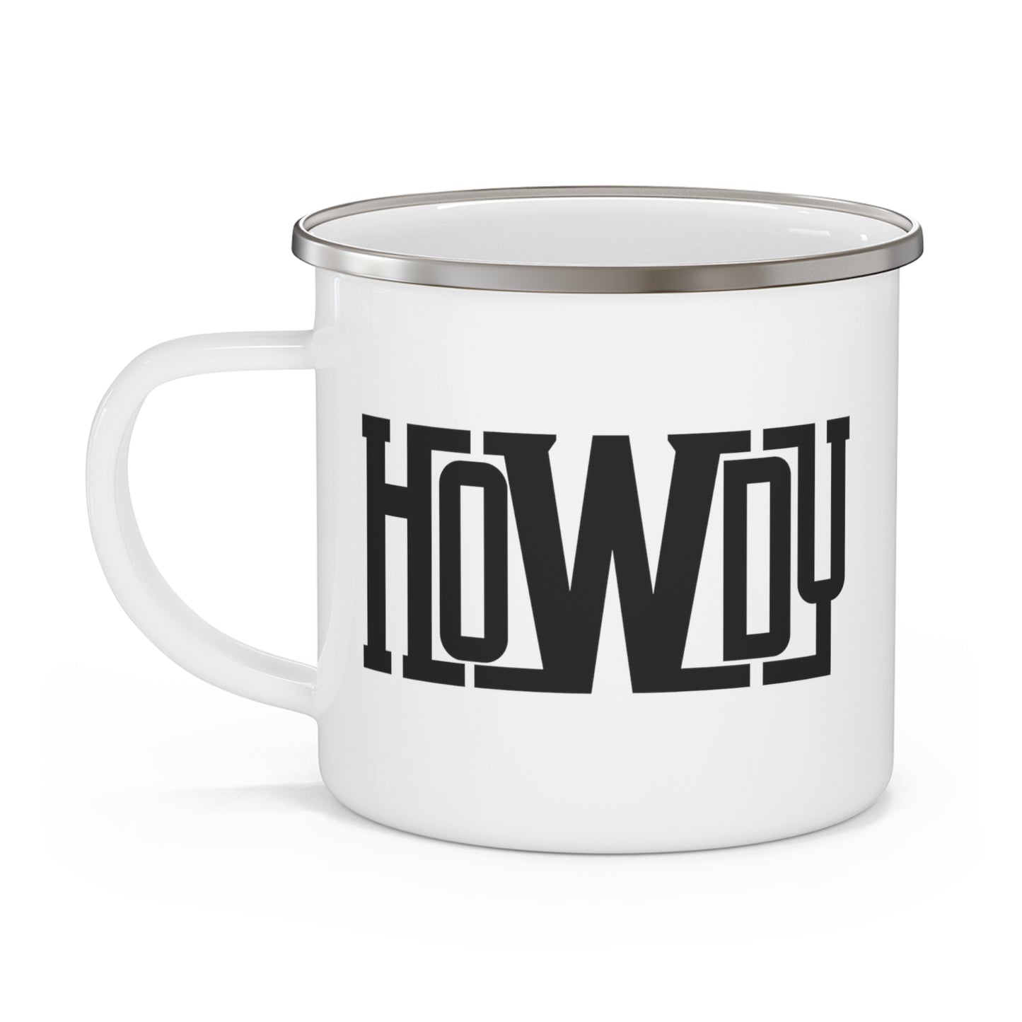 Howdy - Enamel Camping Mug - 12oz