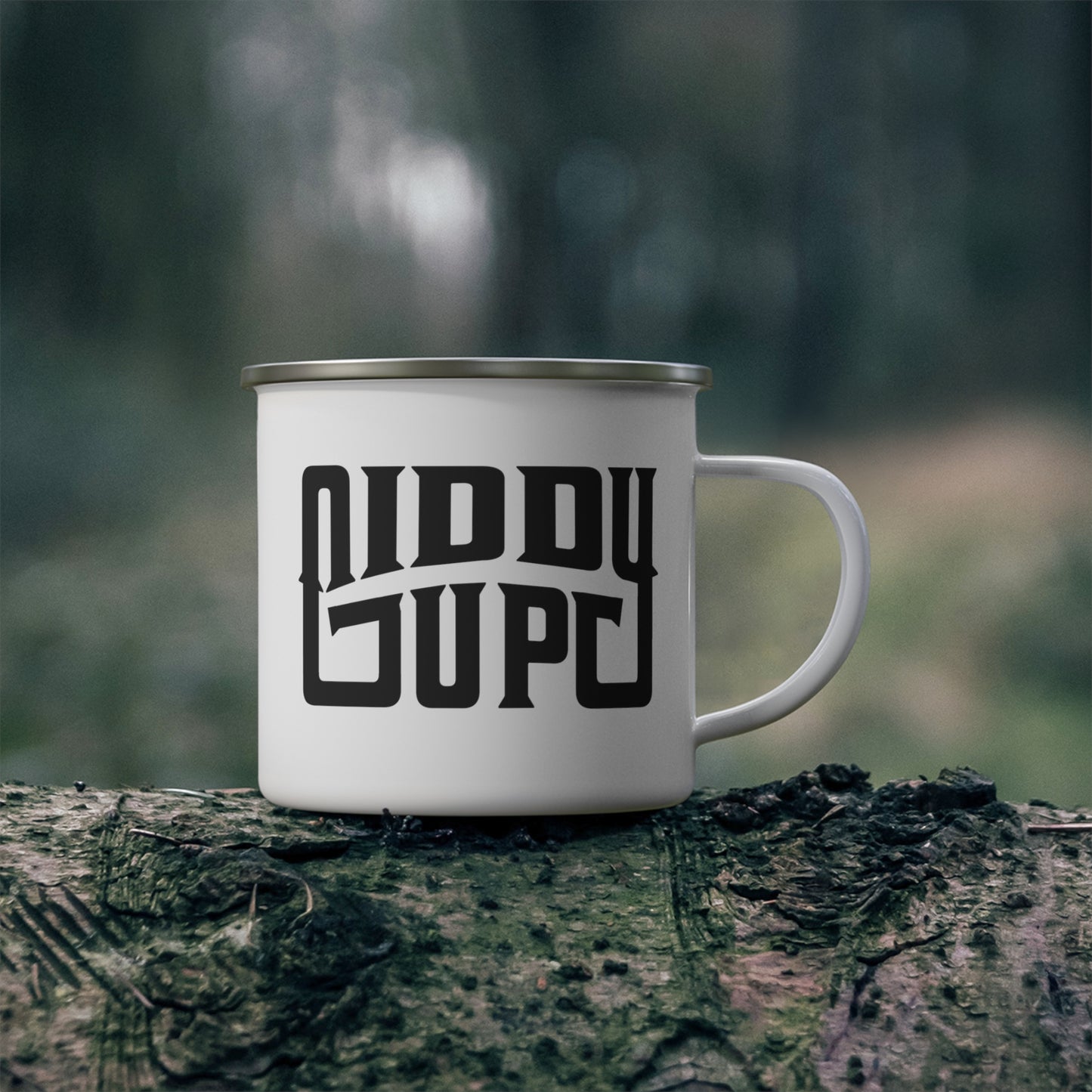 Giddy Up - Enamel Camping Mug - 12oz