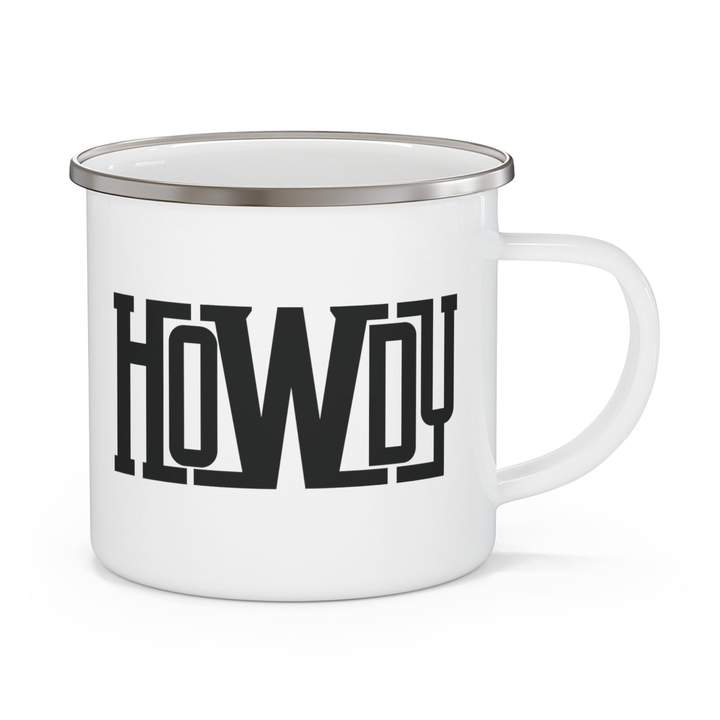 Howdy - Enamel Camping Mug - 12oz