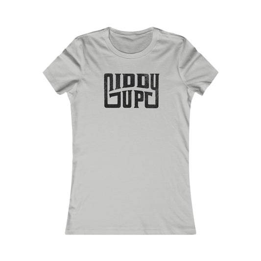 Giddy Up-Distressed-Women's Tee