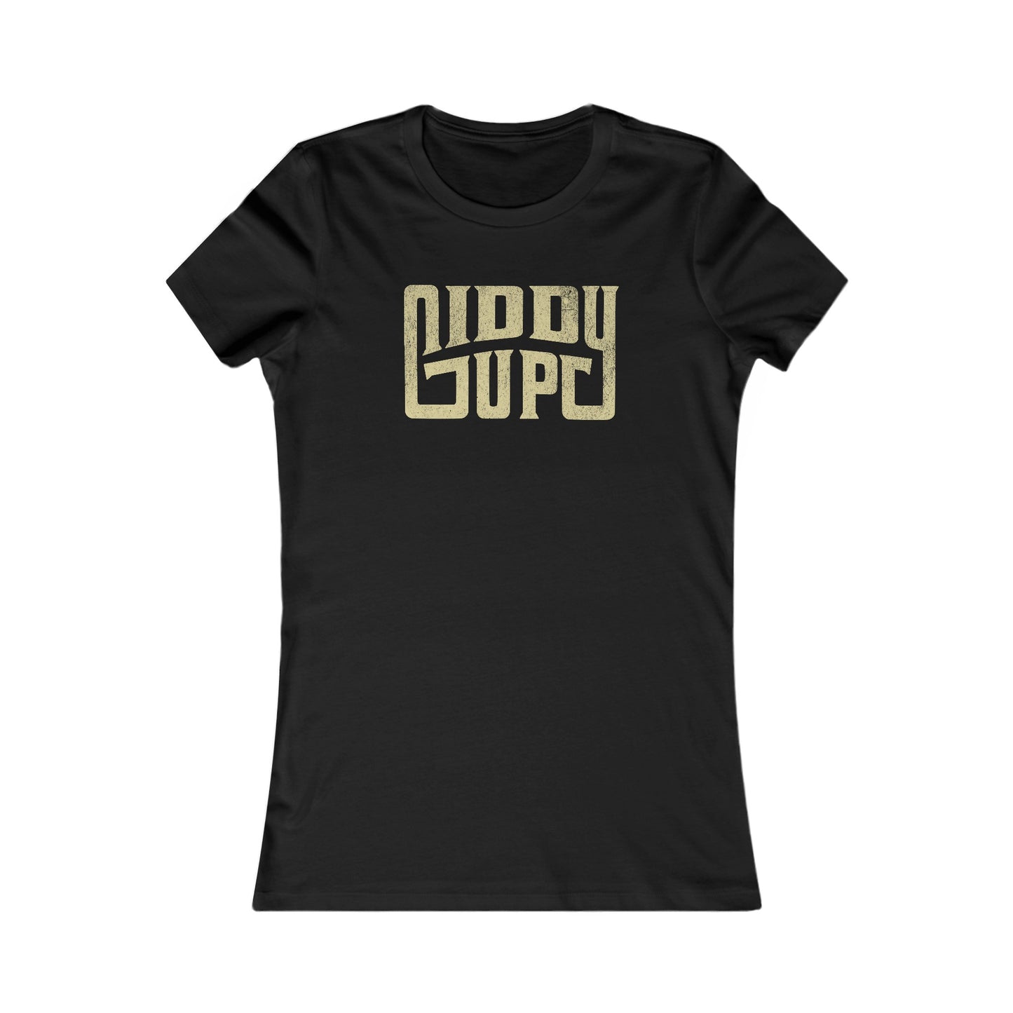 Giddy Up-Distressed-Women's Tee